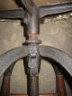Vintage Oak & Cast Iron Industrial Adjustable Stool 1900-1950 photo 3