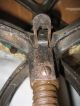 Vintage Oak & Cast Iron Industrial Adjustable Stool 1900-1950 photo 4