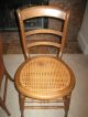 Antique Walnut Cane Bottom Chairs 4 1900-1950 photo 3