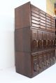Antique Oak Three Stack File Cabinet 1 - 12 Drawer 2 - 6 Upright File Sectionets 1900-1950 photo 3