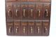 Antique Oak Three Stack File Cabinet 1 - 12 Drawer 2 - 6 Upright File Sectionets 1900-1950 photo 5