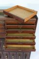 Antique Oak Three Stack File Cabinet 1 - 12 Drawer 2 - 6 Upright File Sectionets 1900-1950 photo 7
