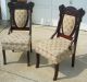 Pair Of Ornate Upholstered Antique Victorian Mahogany Parlor Chairs 1800-1899 photo 3