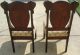 Pair Of Ornate Upholstered Antique Victorian Mahogany Parlor Chairs 1800-1899 photo 6