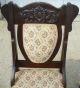 Pair Of Ornate Upholstered Antique Victorian Mahogany Parlor Chairs 1800-1899 photo 7