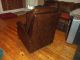 Classic Antique Leather Reclining Chair - Vintage Recliner - - Local Post-1950 photo 3