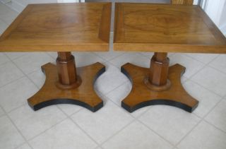 Pair Of Split Dual Baker Furniture Birdseye Coffee Tables photo
