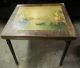 Antique,  Vintage Wooden Card Table W Design Of Sailing Ships By: Dige Ribcowsky 1900-1950 photo 4
