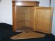 Antique C19th Century Tiger Oak Hanging Corner Cabinet Cupboard W/shelves 1800-1899 photo 5