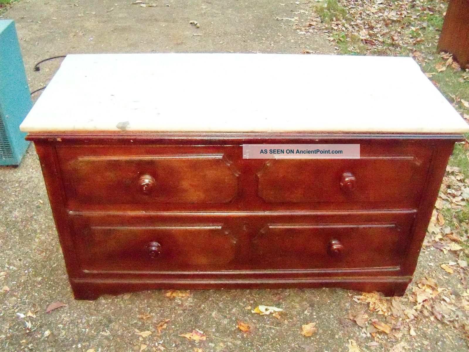 Marble Top 2 Drawer Chest - 1880 ' S A Must C 1800-1899 photo