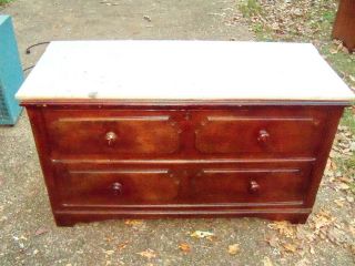 Marble Top 2 Drawer Chest - 1880 ' S A Must C photo
