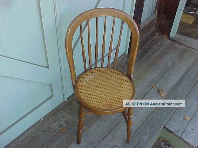 Antique Oak Wood Side / Office Chair Shippers Listed For Delivery 1900-1950 photo