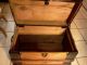 1800s Antique Rustic Flat Top Steamer Trunk Chest W/working Lock & Key 1800-1899 photo 3