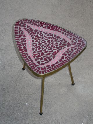 Midcentury Design Pietra Dura Mosaic Table Germany 1950 photo