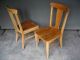 Two Classic Solid Oak Chairs 1900-1950 photo 1
