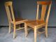 Two Classic Solid Oak Chairs 1900-1950 photo 2