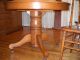 Antique Solid Oak Pedistal Table And Four Chairs 1900-1950 photo 2