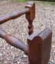 Folding Antique Oak Barley Twist Table Legs Turned Stretchers - Fit 14½ 