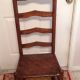 Antique Early American Tall Ladder Back Chair - Shaker Style - Woven Seat 1800-1899 photo 1
