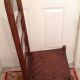 Antique Early American Tall Ladder Back Chair - Shaker Style - Woven Seat 1800-1899 photo 3