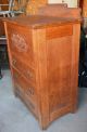 Exceptional Antique Oak Chest Of Drawers W/built - In Cedar Chest - A Money Maker 1900-1950 photo 2