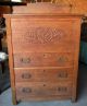 Exceptional Antique Oak Chest Of Drawers W/built - In Cedar Chest - A Money Maker 1900-1950 photo 3