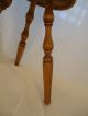 Vintage American Wooden Three Leg Footed Barrel Wood Sewing Box Stand 1900-1950 photo 5