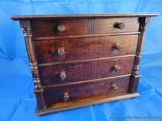 Victorian Miniature Chest Of Drawers Apprentice Piece Collector Box photo