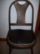 Vintage Chairs Folding Wooden/leather Cushioned Seat Pair Of Kumfort Pat.  1925 - 27 Post-1950 photo 2