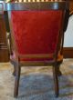 Tiger Oak Parlor Set W/ Red Velvet Upholstery,  Settee,  Armchair,  Rocking Chair 1800-1899 photo 8
