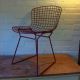 Mid Century Vintage Knoll Harry Bertoia Side Chair Red Eames Era Post-1950 photo 1
