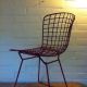 Mid Century Vintage Knoll Harry Bertoia Side Chair Red Eames Era Post-1950 photo 2