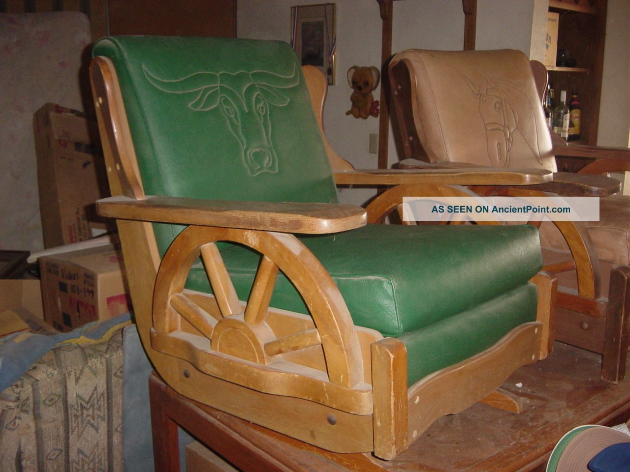 Vintage Late 50s/early 60s Wagon Wheel Rockin Chair/good Vintage Condition Post-1950 photo