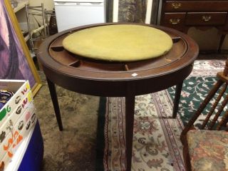 Appx 1930 ' S Antique Games,  Poker Table.  Flips Over For Hidden Poker Table photo