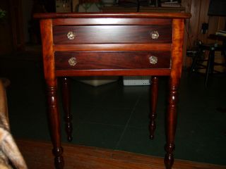Antique Cherry 2 Drawer Stand Or Table With A 1 Board Top photo