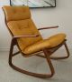 Danish Modern Teak - Like Supple Leather Rocker Rocking Chair Post-1950 photo 3