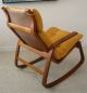 Danish Modern Teak - Like Supple Leather Rocker Rocking Chair Post-1950 photo 6