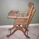 Antique 1800 ' S Oak Folding High Chair Stroller Complete - 1800-1899 photo 6