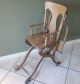 Antique 1800 ' S Oak Folding High Chair Stroller Complete - 1800-1899 photo 7