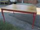 Antique Primitive Oak Farm Table Refinished & One Of A Kind Over 5 Feet Long Unknown photo 11
