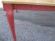 Antique Primitive Oak Farm Table Refinished & One Of A Kind Over 5 Feet Long Unknown photo 3