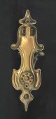 Vintage Heavy Cast Brass Art Nouveau Door Knocker With Patina Other photo 3