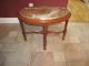 French Country Marble Top Side Table 1900-1950 photo 5