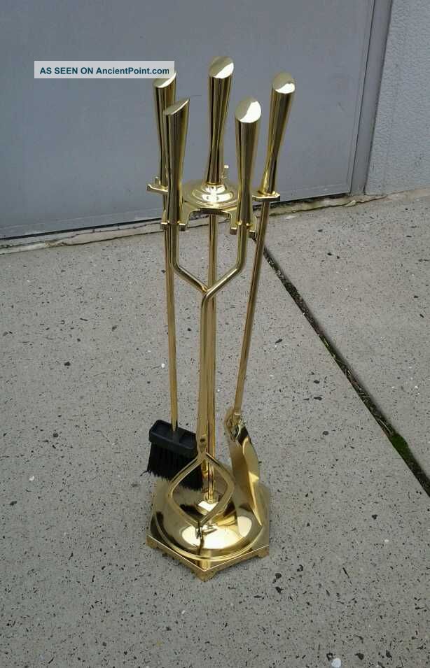 Vintage Modern Brass Fireplace Tools Other photo