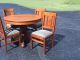 Antique Chestnut Claw Foot Table Circa 1900 Chairs Are Sold 1900-1950 photo 1