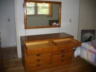 Vintage Ethan Allen Baumritter Solid Maple 6 Drawer Dresser photo