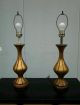 1950 ' S Gold Leaf Hollywood Regency Lamps Other photo 1
