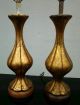 1950 ' S Gold Leaf Hollywood Regency Lamps Other photo 2