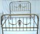 Fancy Antique Brass Bed - Portrait/flowers - Discount If Delivered Ct,  Ma,  Ri,  Me,  Ny 1900-1950 photo 3