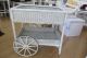 Adorable Shabby Chic White Wicker Tea Cart Other photo 3